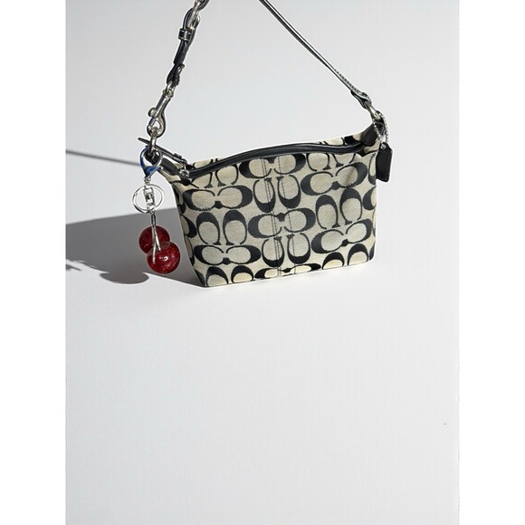 Coach Signature Jacquard  Hobo Demi Baguette Mini Shoulder Bag Y2K Vintage - Picture 1 of 7